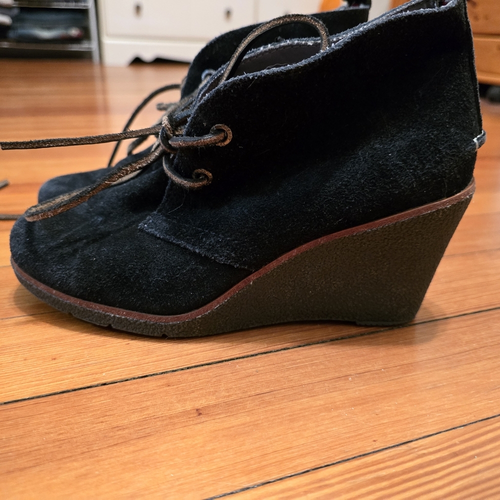 Womens Sperry Nubuck wedge lace up shoes